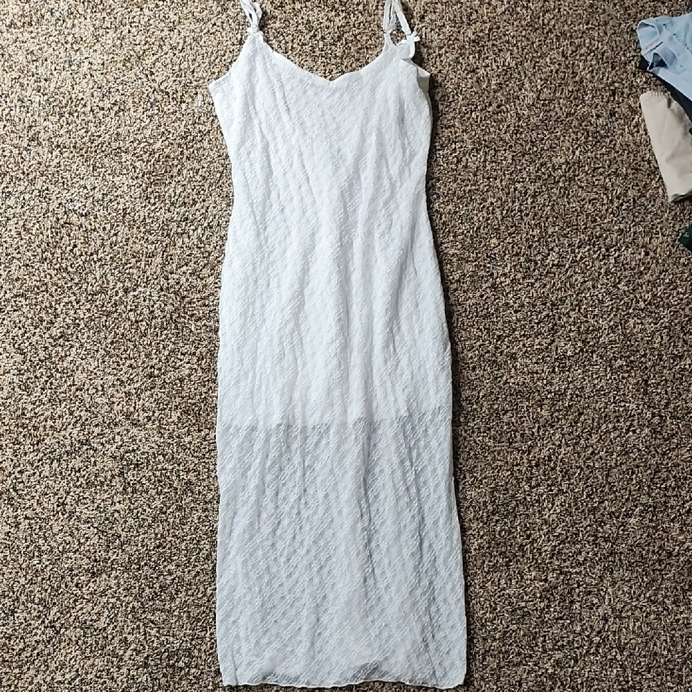 Wild Fable | Elegant White Spaghetti Strap Dress